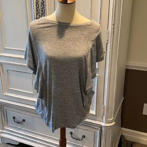 Grey flutter sleeve very soft shirt.